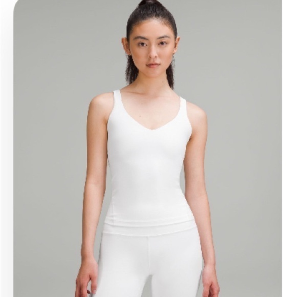 Lululemon Align Size 0 White Waist-Length Tank Top *RETIRED ITEM!*